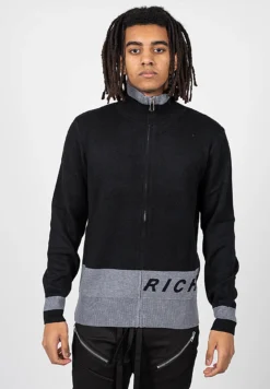 John Richmond Sport Full Zip - Chaqueta De Punto - Schwarz