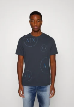 Armani Exchange Camiseta Estampada - Navy