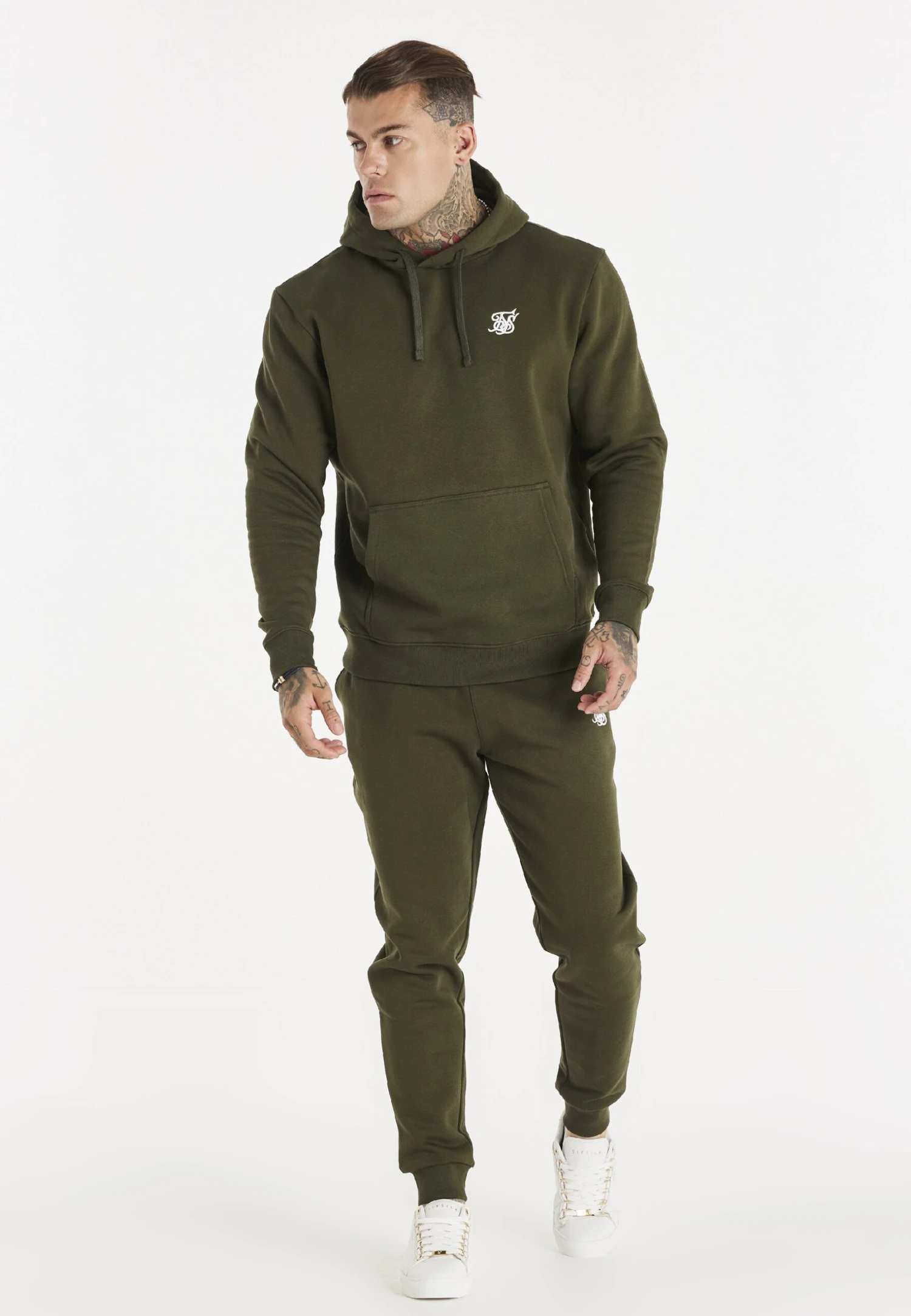 SikSilk Core Cuffed Jogger - Pantalones Deportivos - Khaki - Imagen 2
