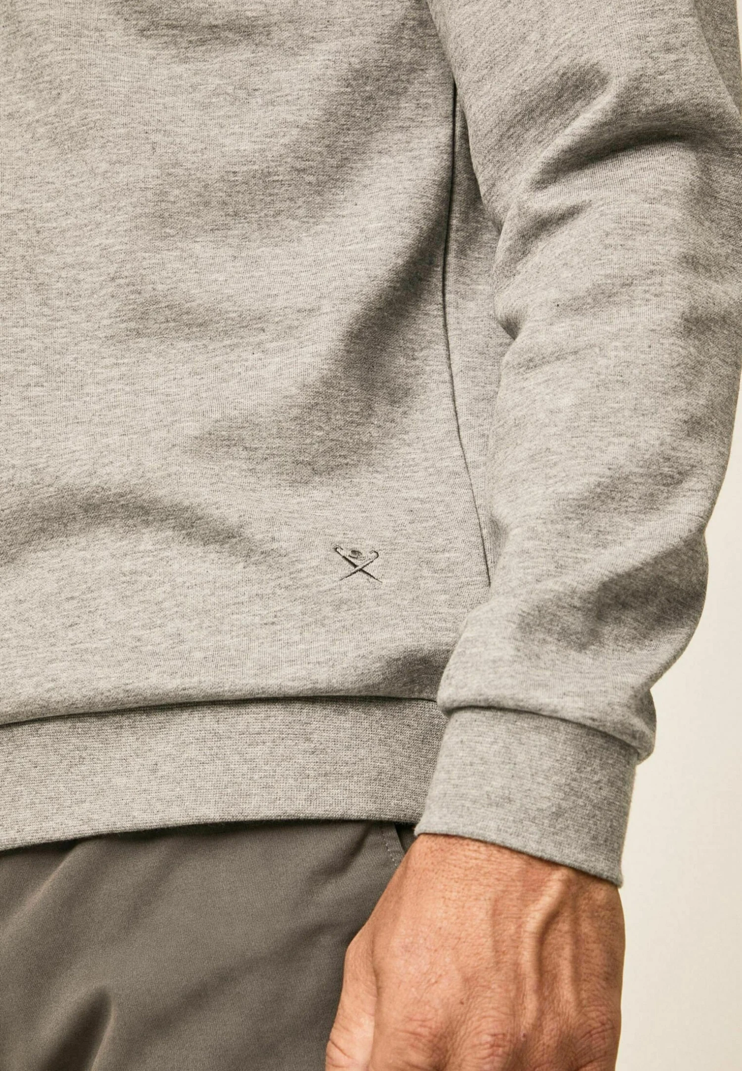 Hackett London Collared Crew - Sudadera - Light Grey Marl - Imagen 5