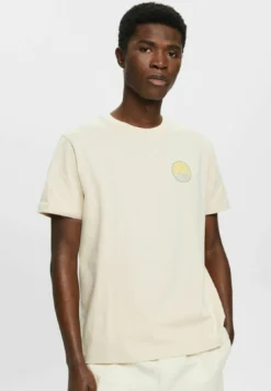 ESPRIT Mit Print Auf Der Brust - Camiseta Básica - Light Taupe