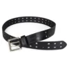 AllSaints Double Perf W Square Buckle - Cinturón - Black