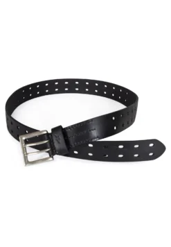 AllSaints Double Perf W Square Buckle - Cinturón - Black