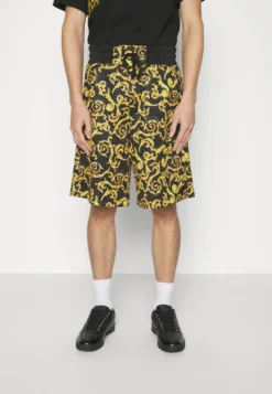 Triacetato Print Sketch Couture - Shorts - Black/Gold