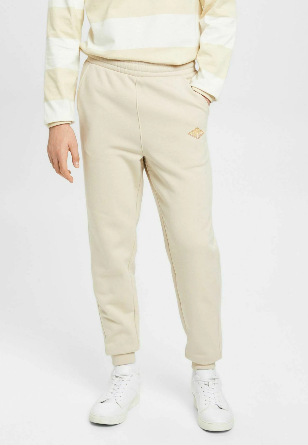 ESPRIT Jogging Mit Logoprint - Pantalones Deportivos - Light Taupe