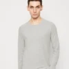 Denham Raglan Crew - Jersey De Punto - Grey