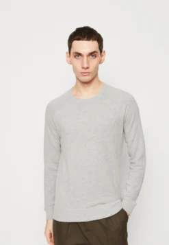 Denham Raglan Crew - Jersey De Punto - Grey