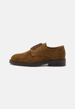 Selected Homme Slhblake Derby Shoe- Zapatos De Vestir - Tobacco Brown