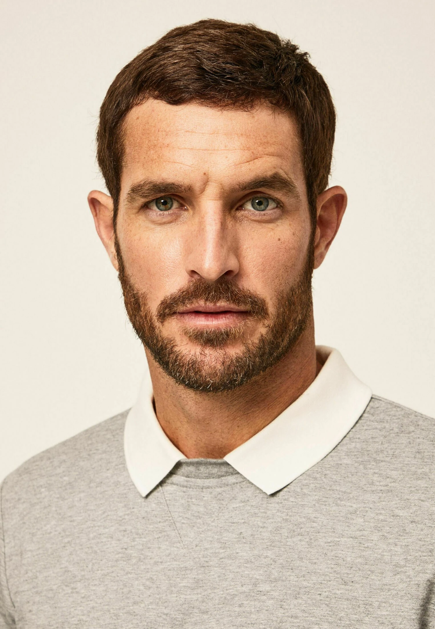 Hackett London Collared Crew - Sudadera - Light Grey Marl - Imagen 4