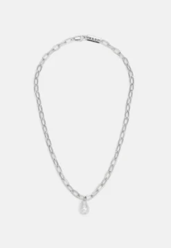 Icon Brand Oval Pendant Necklace Unisex - Collar - Silver
