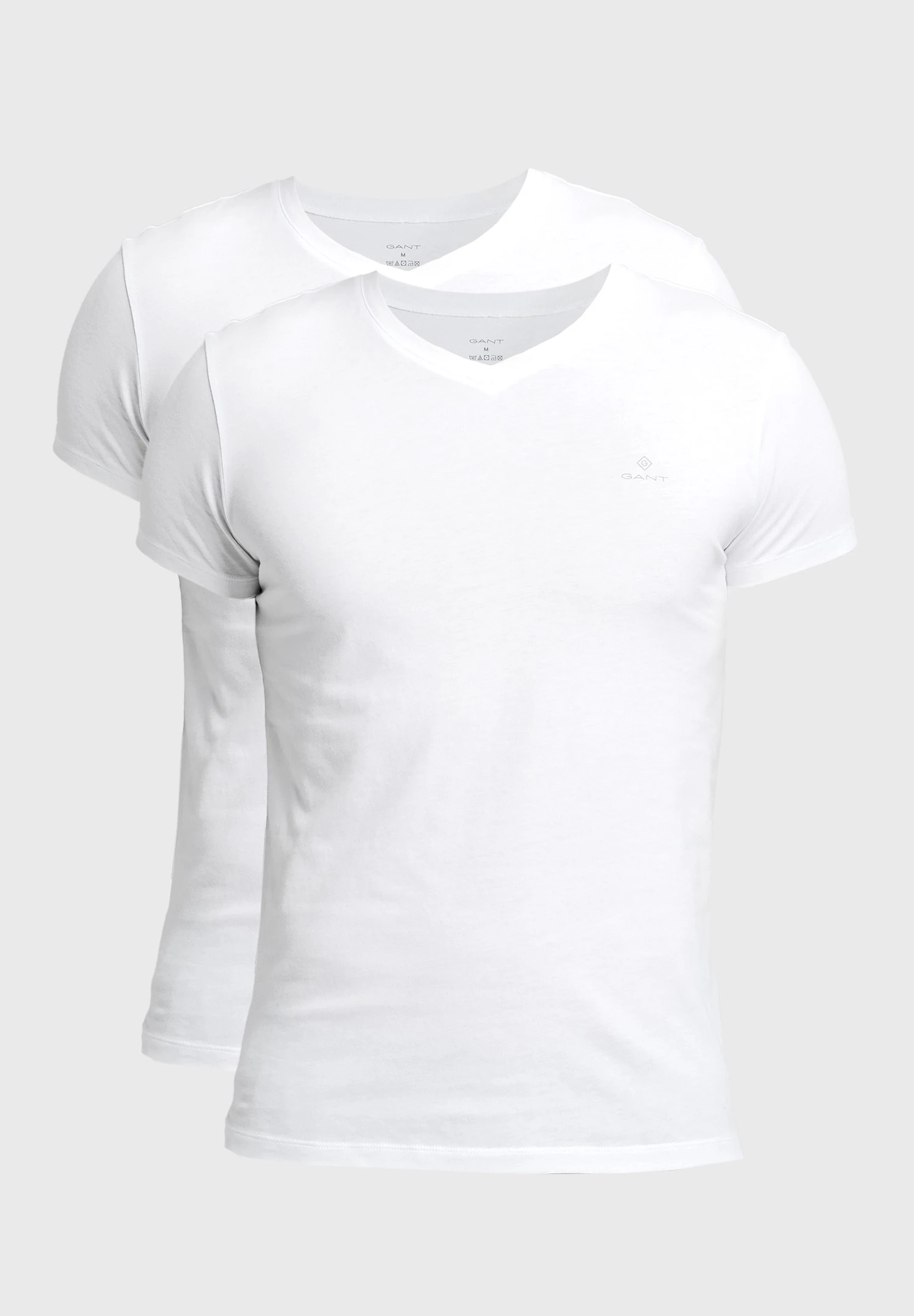 Gant 2-Pack V-Neck T-Shirts - Camiseta De Pijama - White - Imagen 2