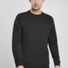 URBAN CLASSICS Organic Basic Crew - Sudadera - Black