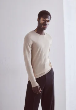 J.Lindeberg Lyle Light Crew Neck - Jersey De Punto - Safari Beige